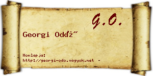 Georgi Odó névjegykártya